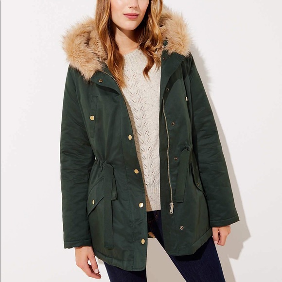 LOFT Jackets & Blazers - Loft women’s faux fur lined parka small